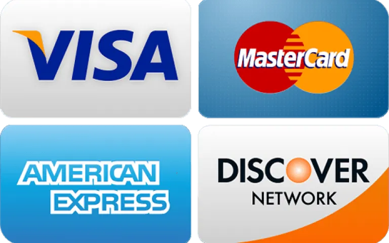 Accepted credit cards